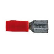 04 Vlakstekkers met huls 6,3 x 0,5 mm per 10 stuks