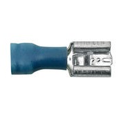 06 Vlakstekkers met huls blauw 6,3 x 0,8 mm met 2 x 1 mm² per 100 stuks