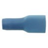 07 Vlakstekkers met huls blauw 6,3 x 0,8 mm geheelgeisoleerd