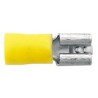 01 Vlakstekkers met huls geel  6,3 x 0,8 mm