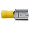 02 Vlakstekkers met huls geel  9,5 x 1,2 mm