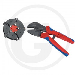 02 KNIPEX Krimptang revolver met 5 wisselinzetten