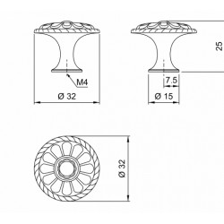 07 knop 32 mm