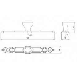 19 knop lang ovaal 126 mm