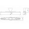 19 knop lang ovaal 126 mm