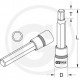 01  1/2" Bit-dopsleutel voor binnenzeskant-schroeven, lang, 5 mm