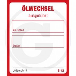 Oliewissel sticker