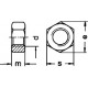 moer m10 x 1 rvs per stuk