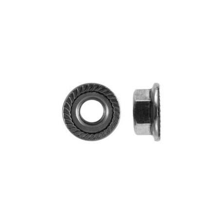 05 flensmoeren M6 serrated rvs per  stuk
