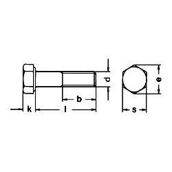 09 Zeskantbout M12 x 110 mm rvs per stuk