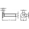 03 Binnenzeskant 8 x 14 mm rvs verzonken kop per stuk