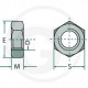 03 Zeskantmoer M10 x 1,25 mm 10.9 zwart per stuk