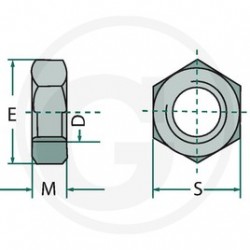 10 Zeskantmoer M16 x 1,5 mm 10.9 zwart per stuk