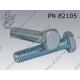 Hex bolt  M10×55-5.8 zinc plated  PN 82105