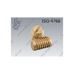 Slotted set screw with flat point  M 8×12-brass   ISO 4766