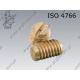 Slotted set screw with flat point  M10×12-brass   ISO 4766