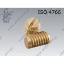 Slotted set screw with flat point  M10×12-brass   ISO 4766