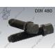 Square hd bolt with collar, short dog point  M12×40-10.9   DIN 480
