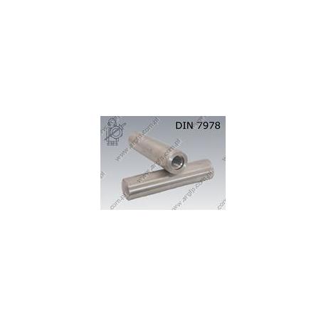 Taper pin with int. thread  16×80    DIN 7978 A