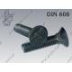 Flat CSK square neck bolt with short square  M12×45-8.8   DIN 608