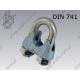 Wire rope clip  8  zinc plated  DIN 741
