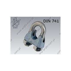 Wire rope clip  13  zinc plated  DIN 741