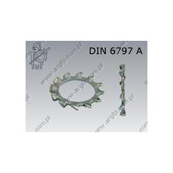 External tooth washer  4,3(M 4)  zinc plated  DIN 6797 A