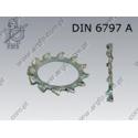 External tooth washer  4,3(M 4)  zinc plated  DIN 6797 A