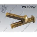 Round head rivet  5×16-brass   DIN 660 per 1000