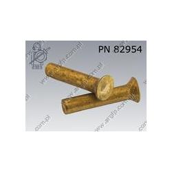 Countersunk head rivet  4×25-brass   DIN 661