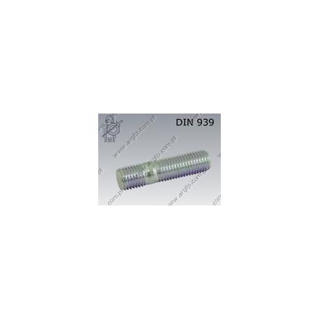 Stud bolt  (1,25d) M12×30-8.8 zinc plated  DIN 939