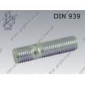 Stud bolt  (1,25d) M12×30-8.8 zinc plated  DIN 939