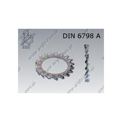 External serrated washer  3,2(M 3)  zinc plated  DIN 6798 A