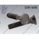 Flat CSK square neck bolt with short square  M16×100-10.9   ~DIN 608