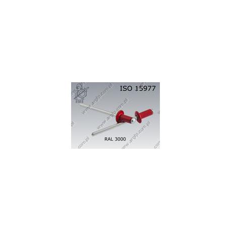 Blind rivet dome head  4× 8-Al/St RAL 3000   ISO 15977