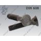 Flat CSK square neck bolt with short square  M16×100-8.8   ~DIN 608