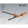Blind rivet sealed dome head  4×10-Cu/St   AN 387