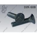 Flat CSK square neck bolt with short square  M12×40-8.8   DIN 608