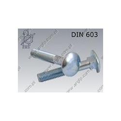 Carriage screw  M 8×50-8.8 zinc plated  DIN 603