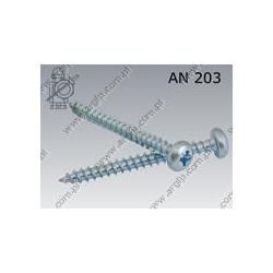 Pan head chipboard screw  Pz 3×16  zinc plated  AN 203