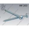 Pan head chipboard screw  Pz 3×16  zinc plated  AN 203