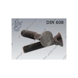 Flat CSK square neck bolt with short square  M12×80-8.8   DIN 608