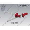 Blind rivet dome head  4×10-Al/St RAL 3000   ISO 15977 per 500