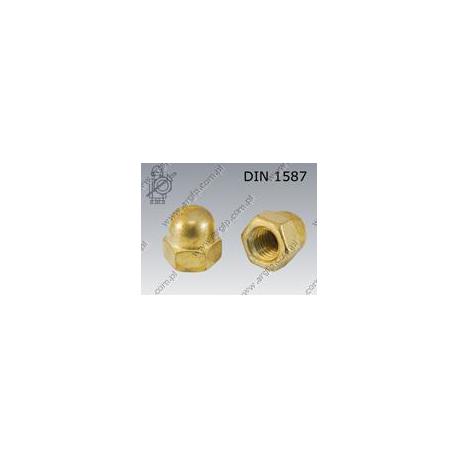 Dome cap nut  M12-brass   DIN 1587