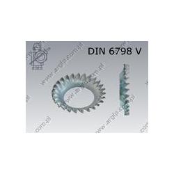 Countersunk serrated washer  6,4(M 6)  zinc plated  DIN 6798 V