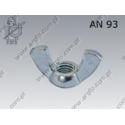 Wing nut american type  M 5  zinc plated  AN 93