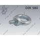 Lifting eye bolt  M30-C15 zinc plated  DIN 580