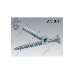 Chipboard screw hardened  Z 3×20  zinc plated  AN 201