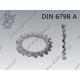 External serrated washer  6,4(M 6)  zinc plated  DIN 6798 A
