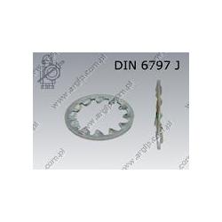 Internal tooth washer  5,3(M 5)  zinc plated  DIN 6797 J